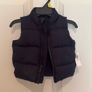 Old Navy Puffer Vest- 3-6M Navy